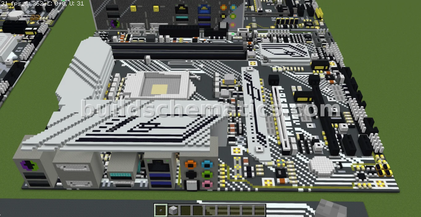 ASUS Z590-P Motherboard Voxel Art — view 3