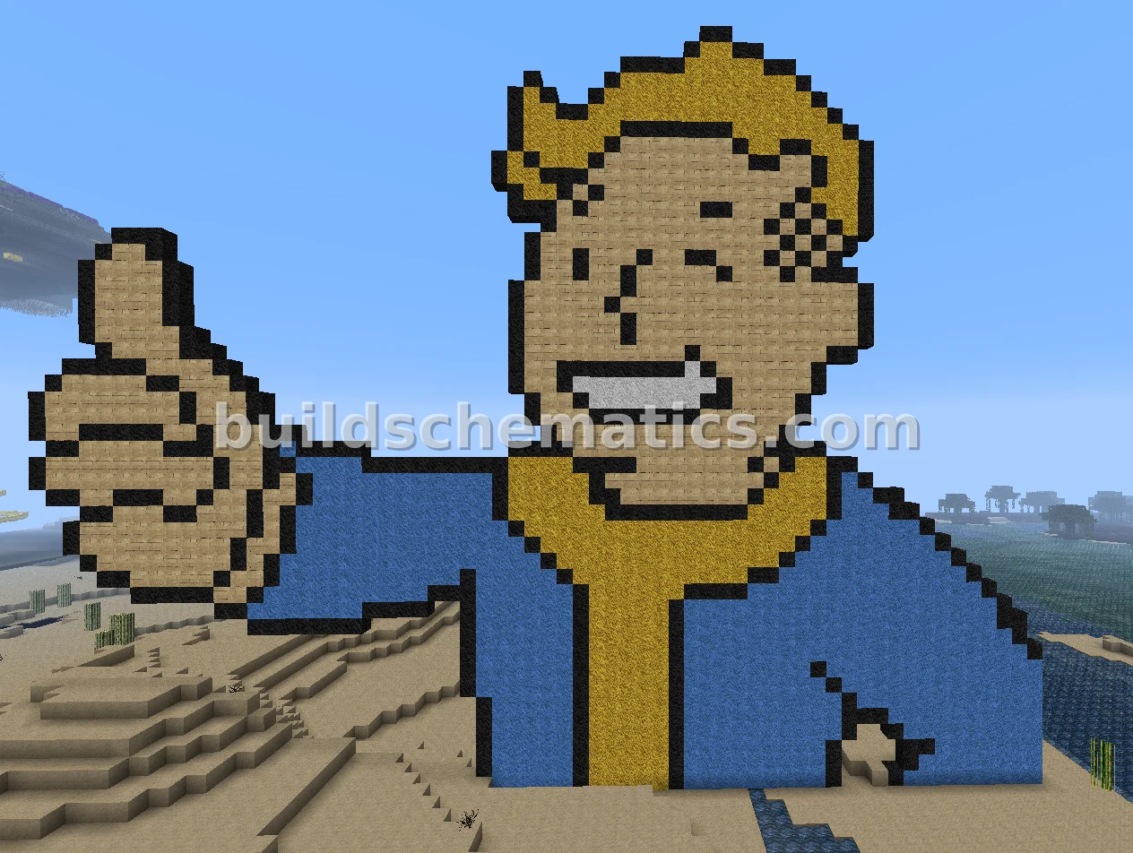 Fallout Vault Boy Pixel Art