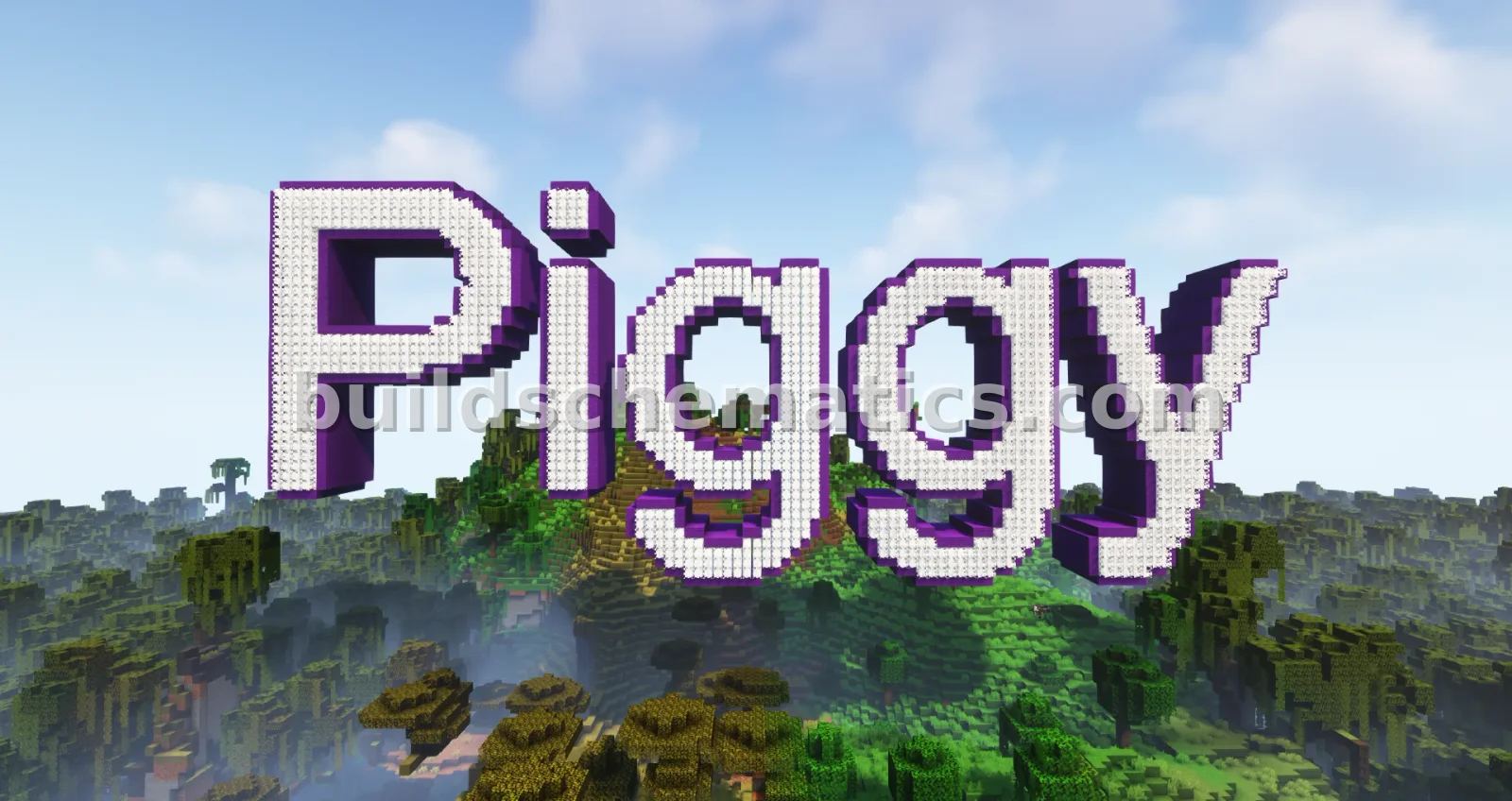 Piggy 3D Block Letter Nameplate