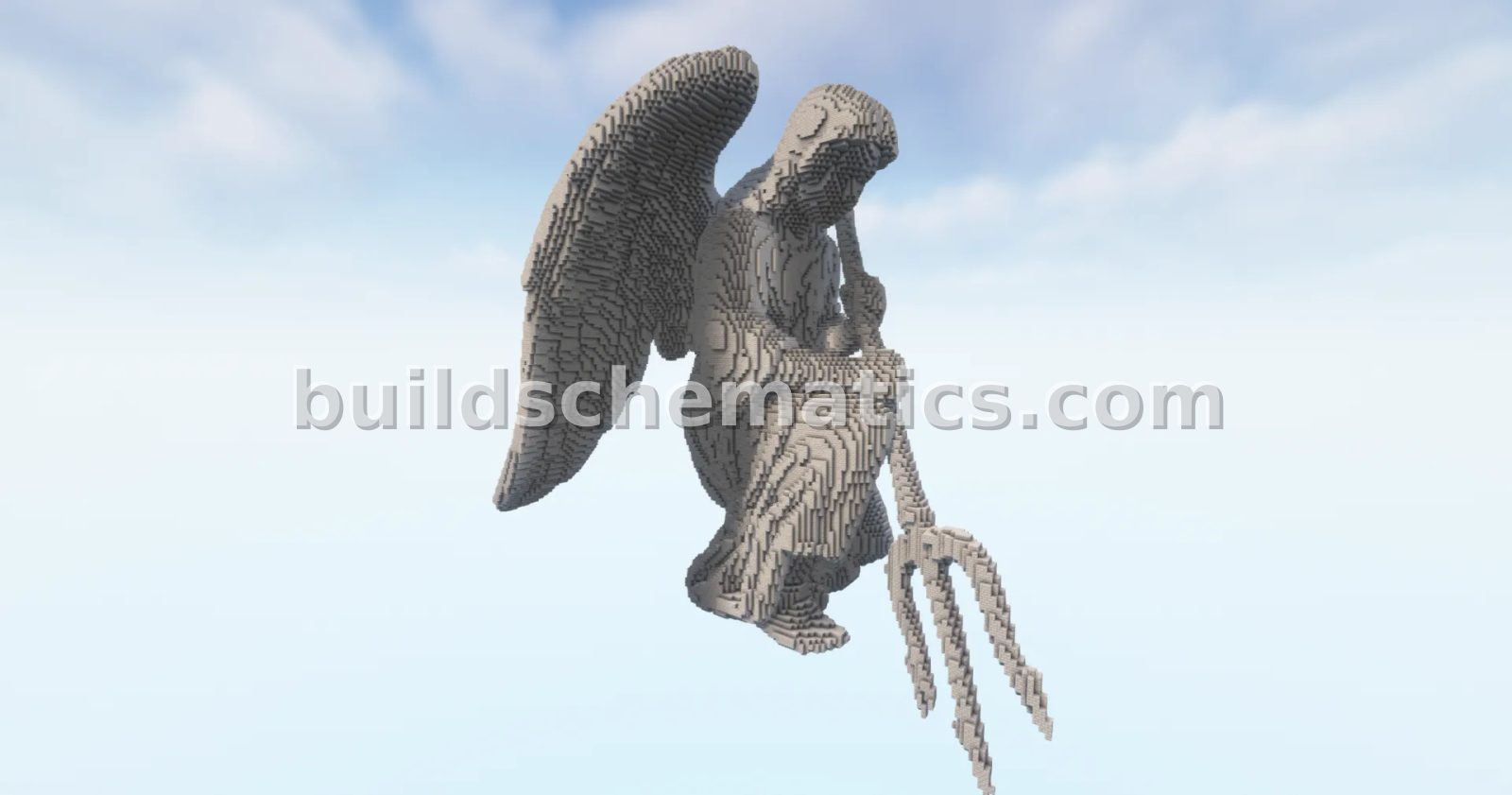 Suspicious Angel Statue Minecraft Build — view 2