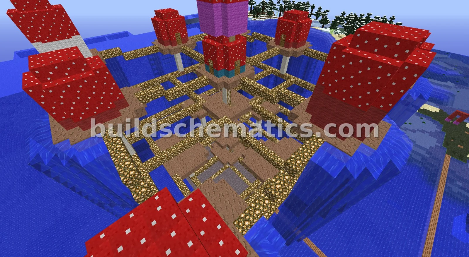 Fantasy Mushroom Town - Huge Build — view 3