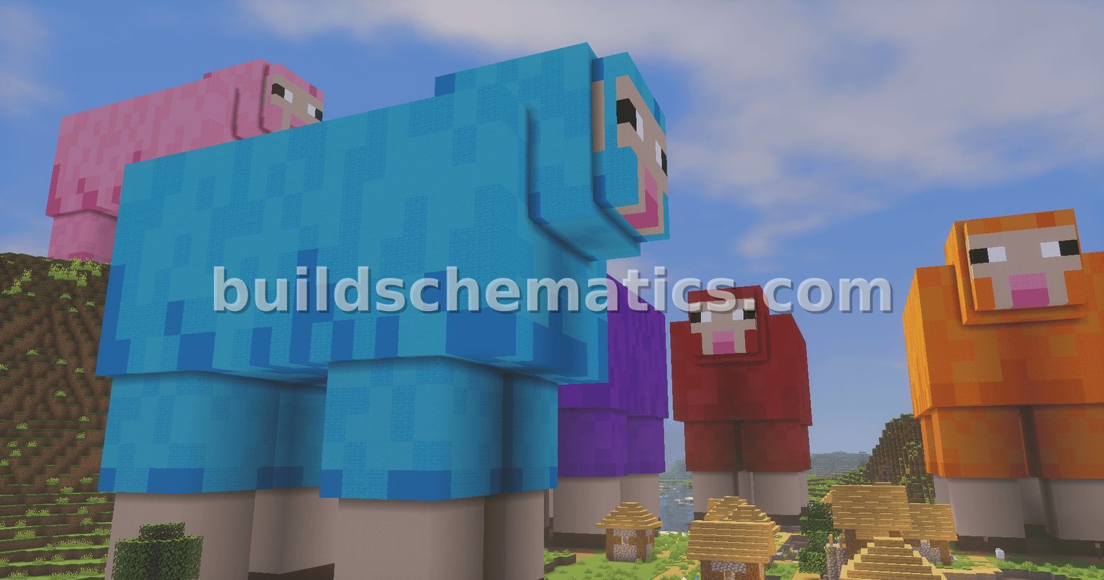 Colorful Sheep Statue Build — view 2