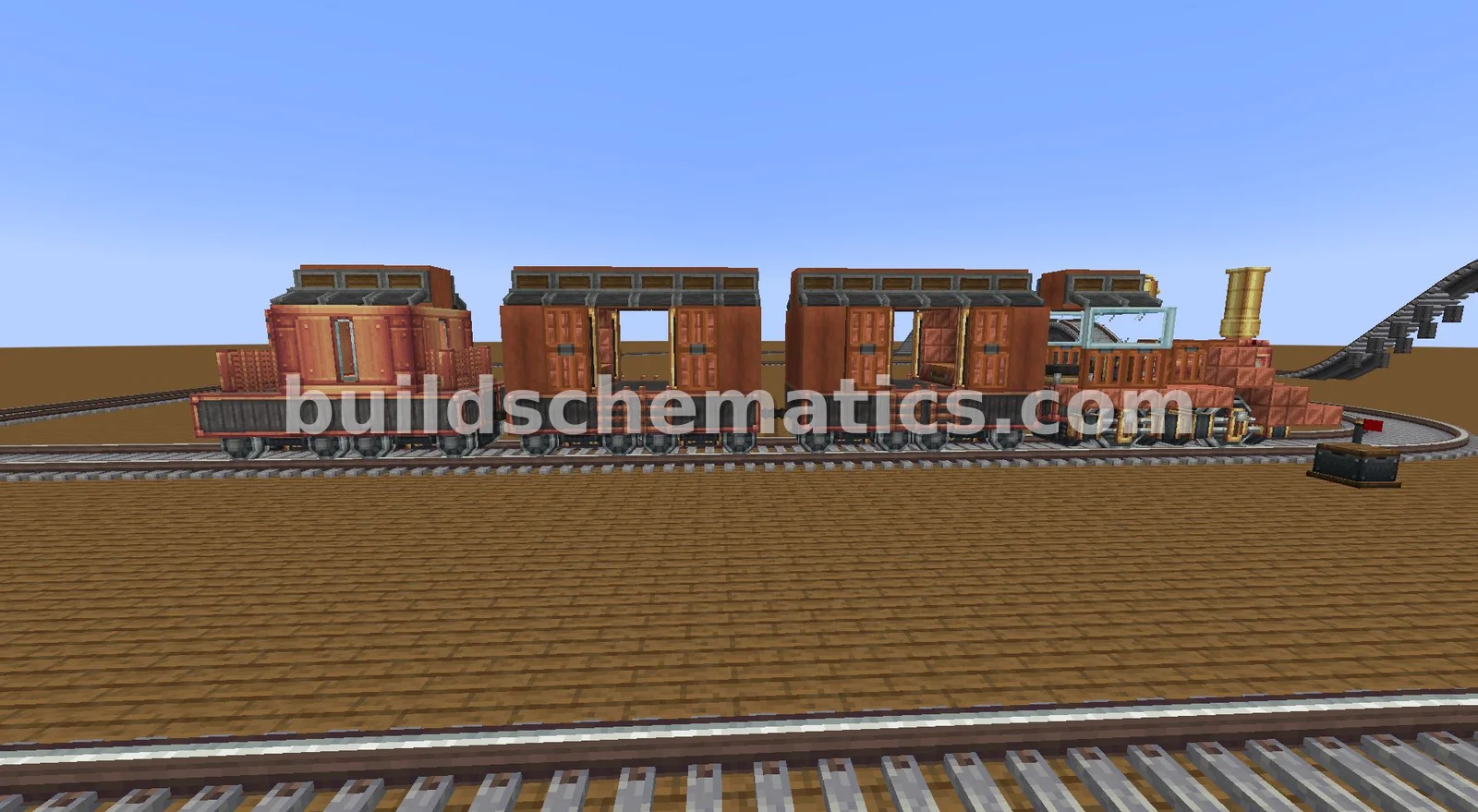 Create Mod Copper Steam Train Replica