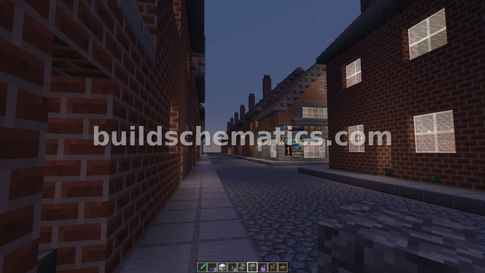 Terraced Shop with Sidewalk — view 2