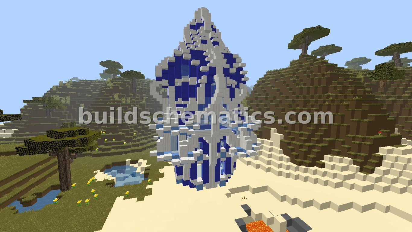 Castle Tower Design in Wool and Quartz — view 2