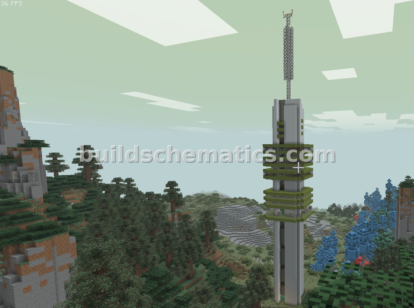 Hilversum Broadcasting Tower 1:1.5 Scale Minecraft Replica