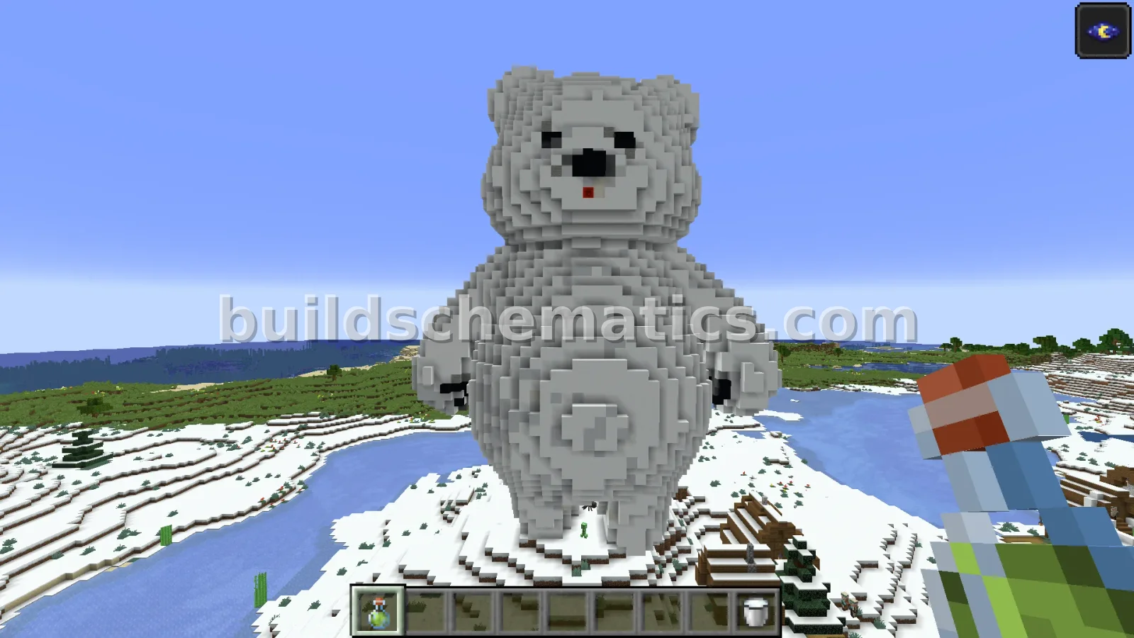 Minecraft Polar Bear Statue Build — view 4