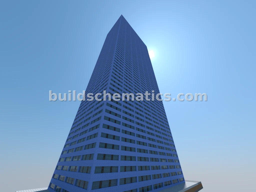 Modern Blue Office Tower — view 3