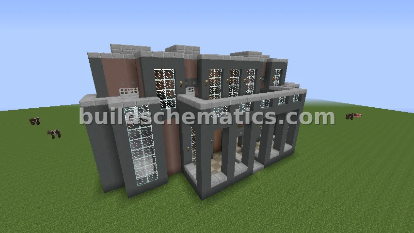 Large Futuristic Clay House With Balconies