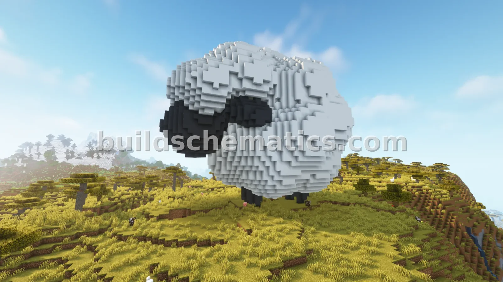 Large Minecraft Sheep Statue — view 5