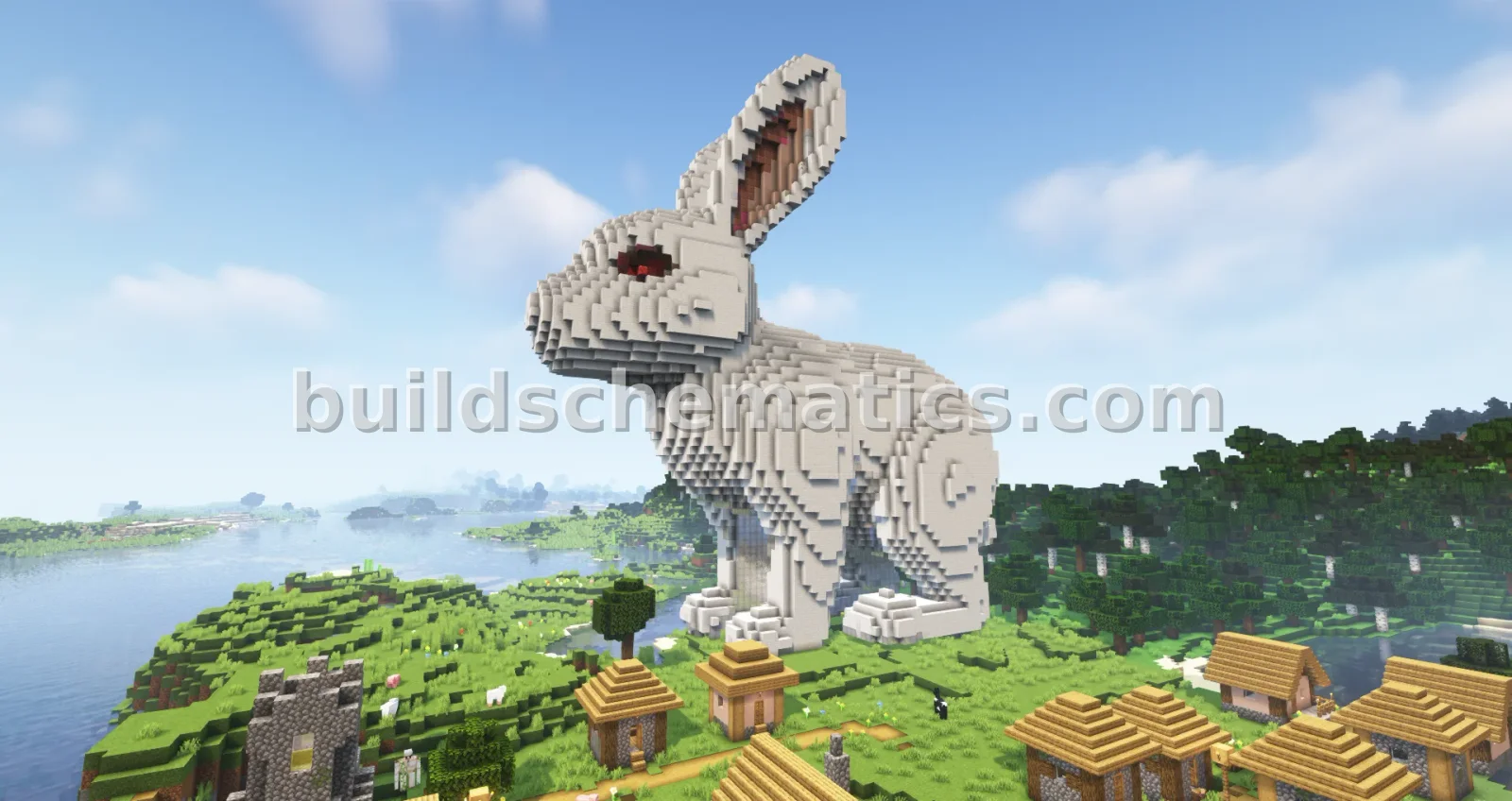Rabbit Statue - Large Organic Minecraft Build — view 5