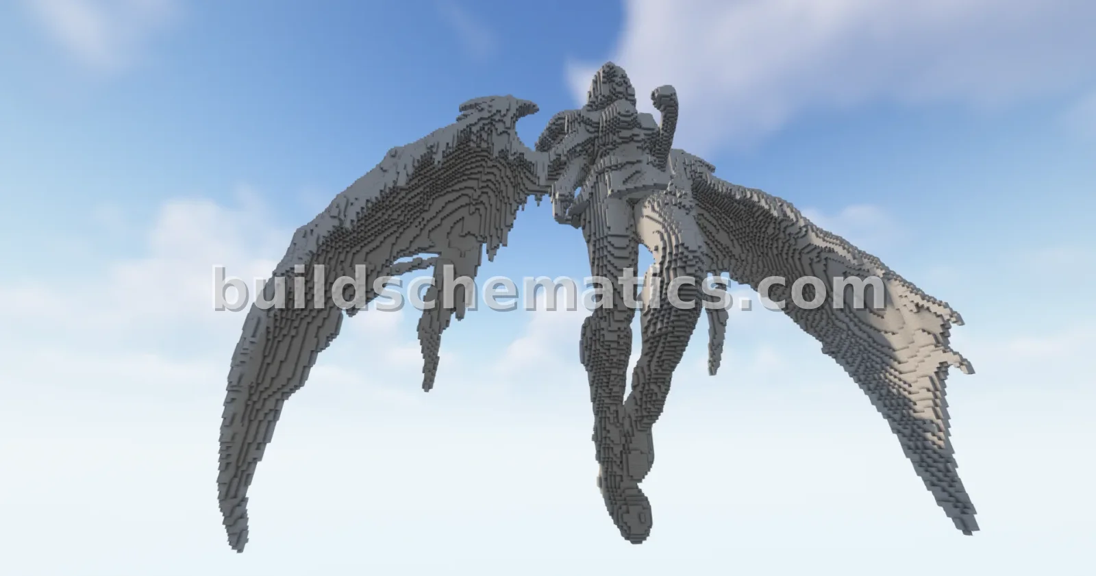 Demons Girls Statue Minecraft Build — view 4