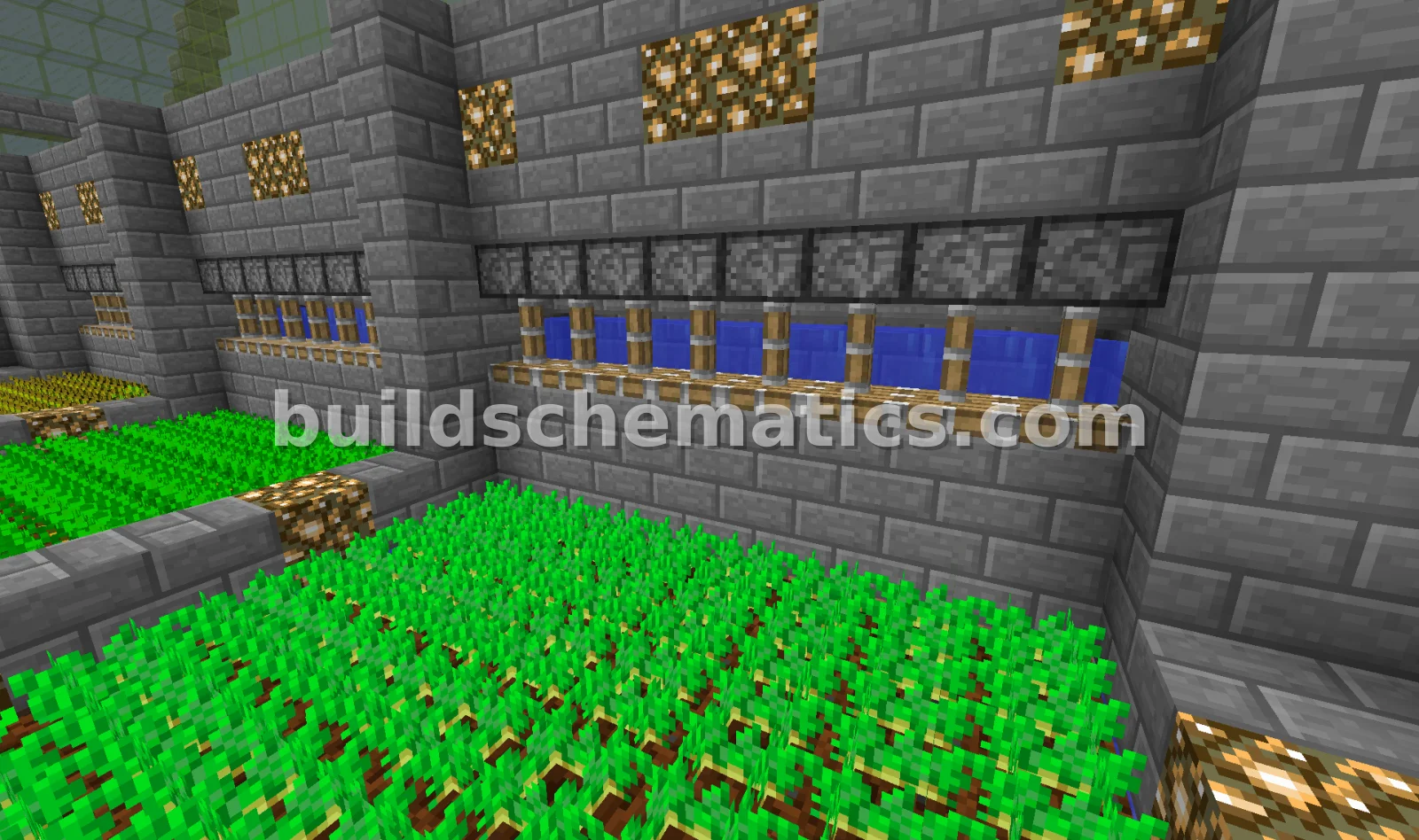 Semi-Automatic Crop Farm With Redstone Piston Harvester — view 4