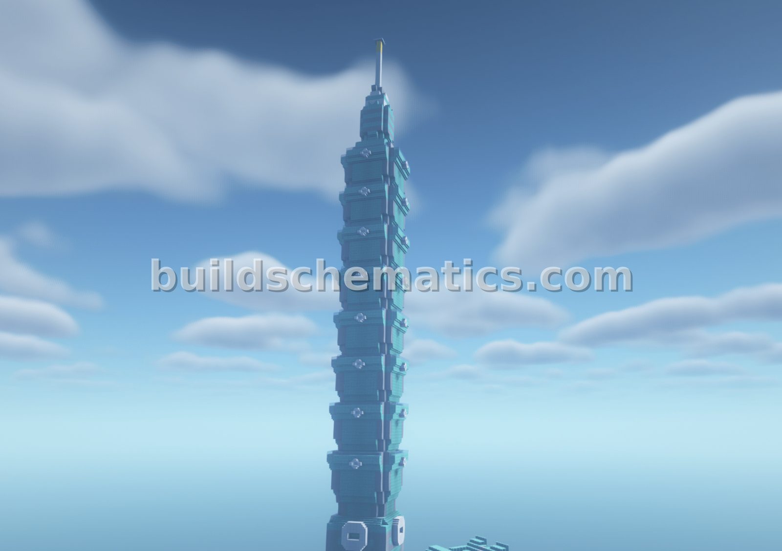 Taipei 101 Minecraft Replica — view 4