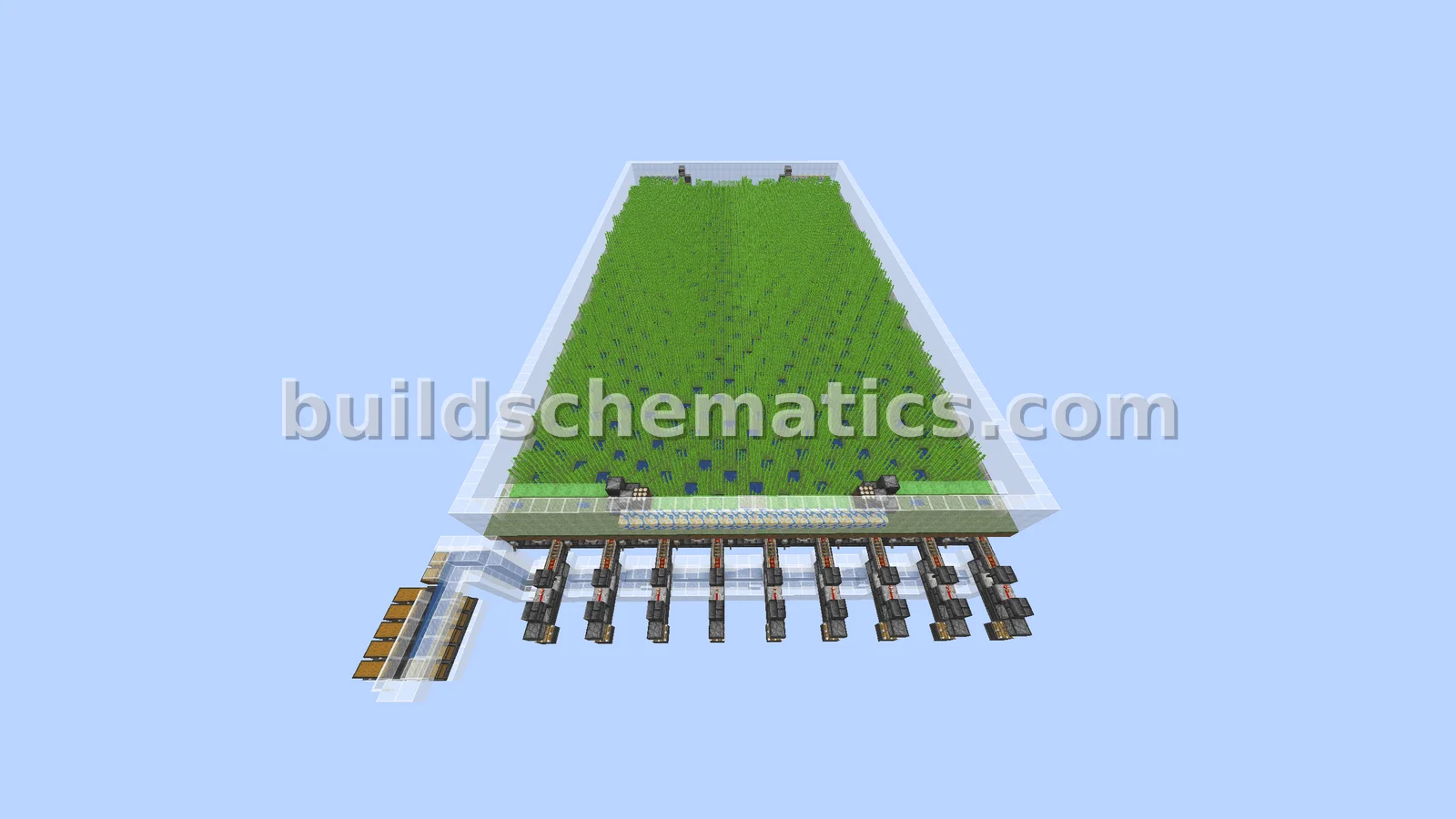 Automated Sugar Cane Farm with Slime Block Flying Machines — view 4