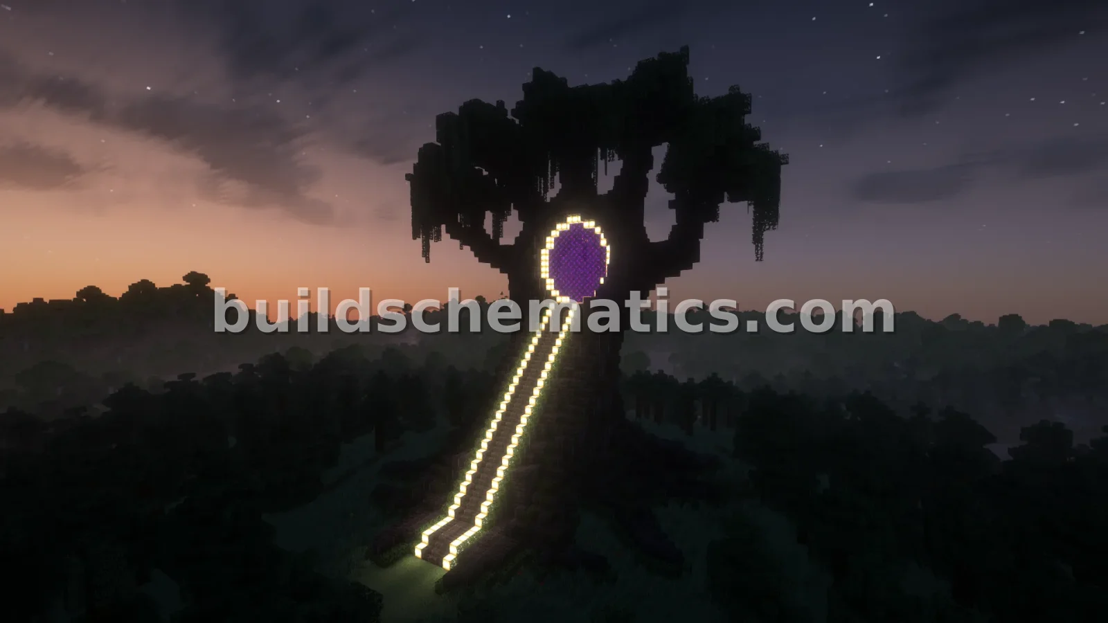 Minecraft Tree Beyond Nether Portal Statue — view 5