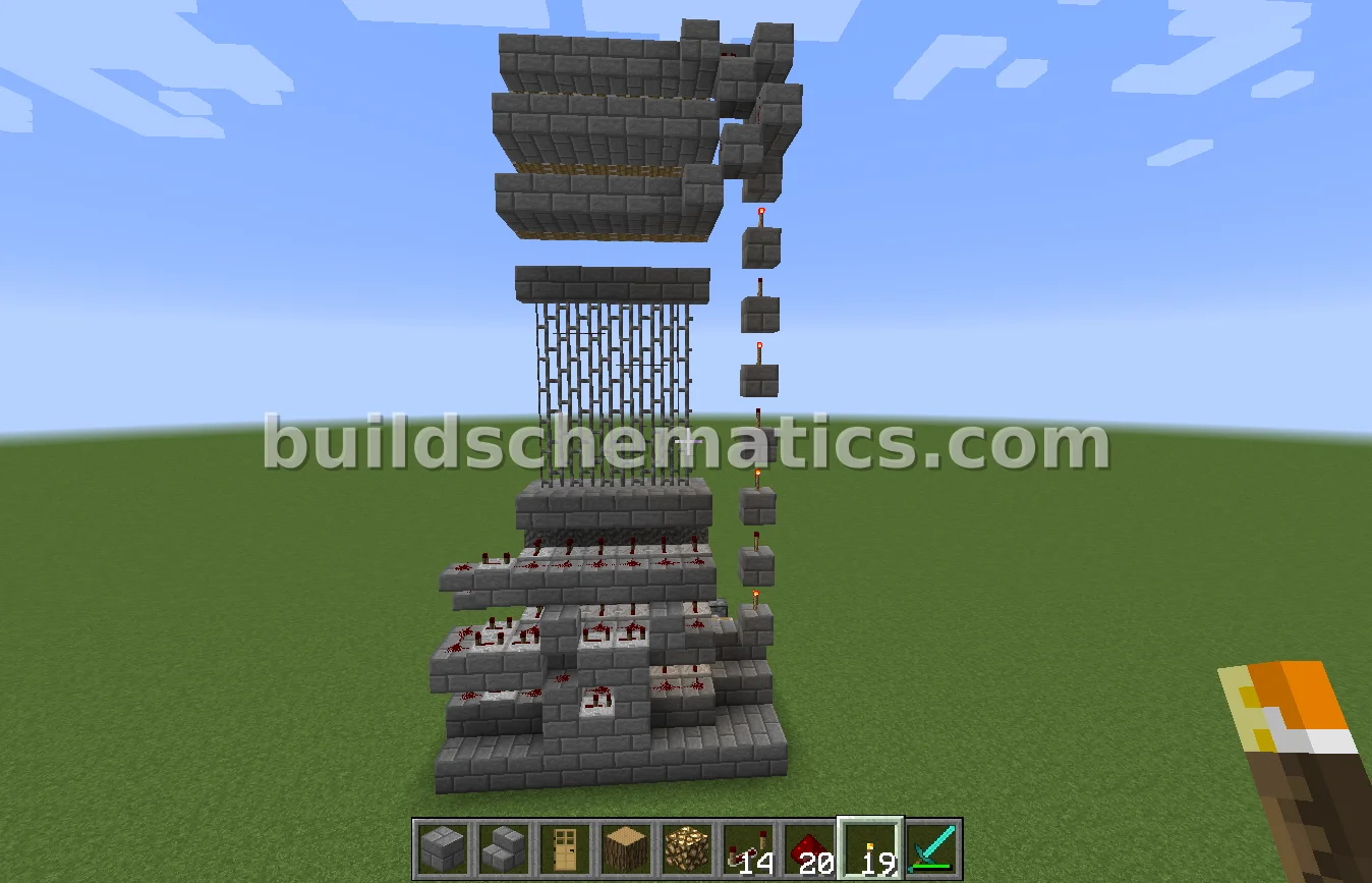 Redstone Castle Gate Mechanism — view 3