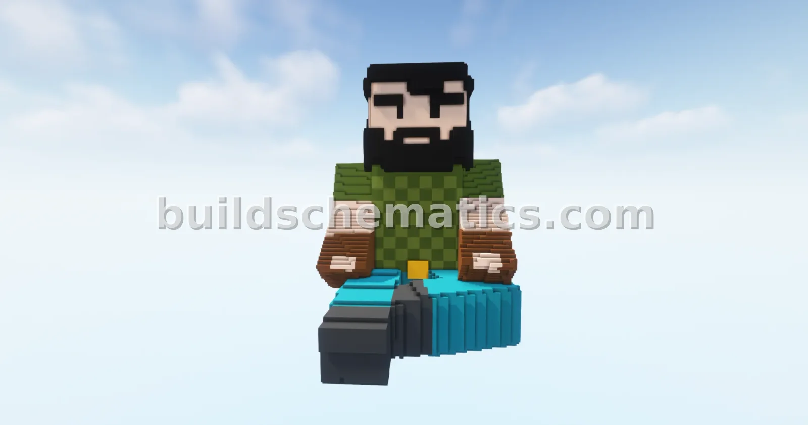3D SjBerranteiro Statue Minecraft Build