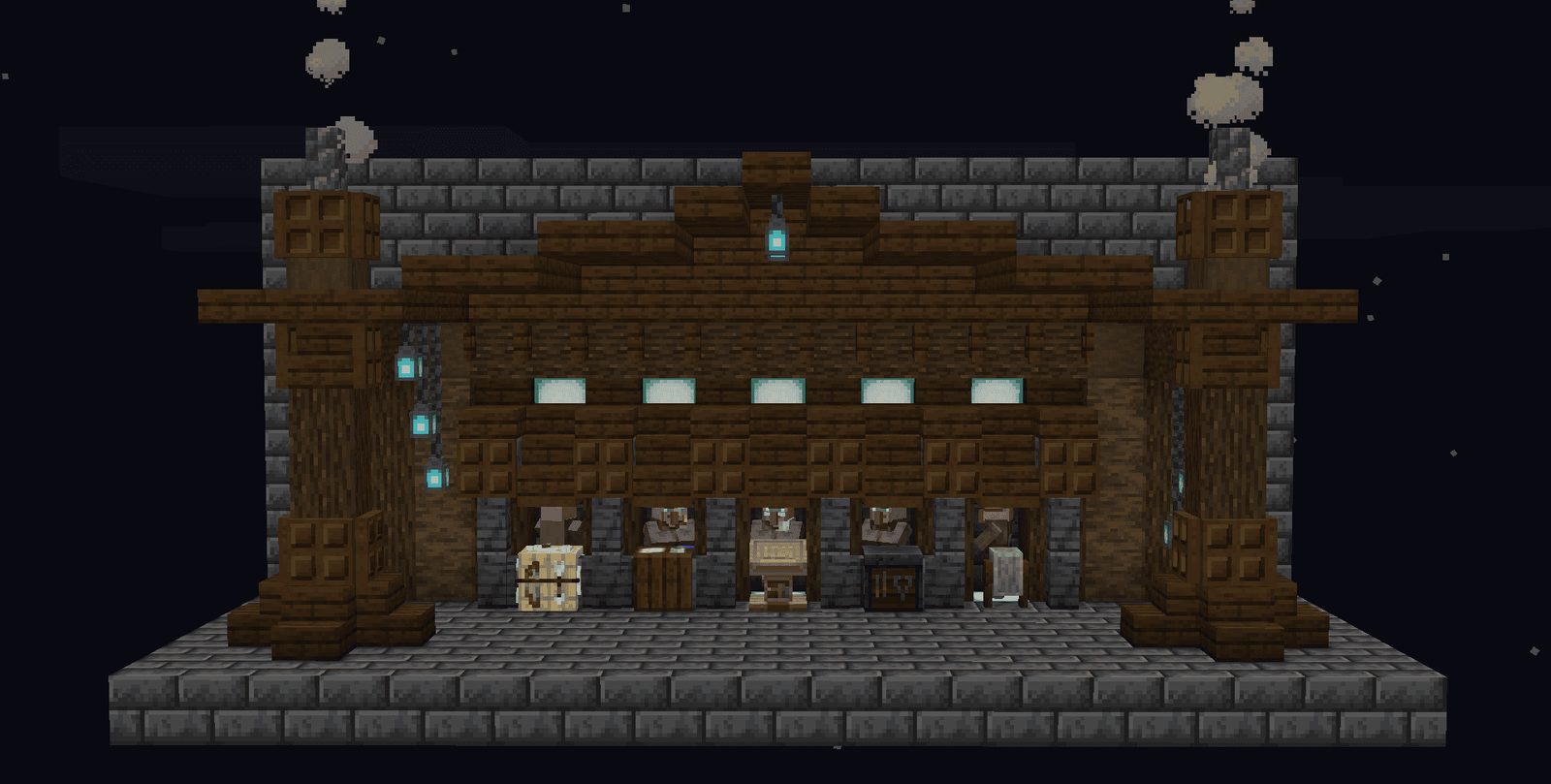 Dark Oak and Deeplate Trading Hall