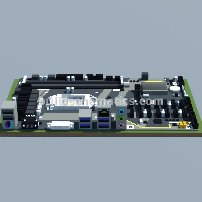 Intel B250-FinTech Motherboard Pixel Art — view 3