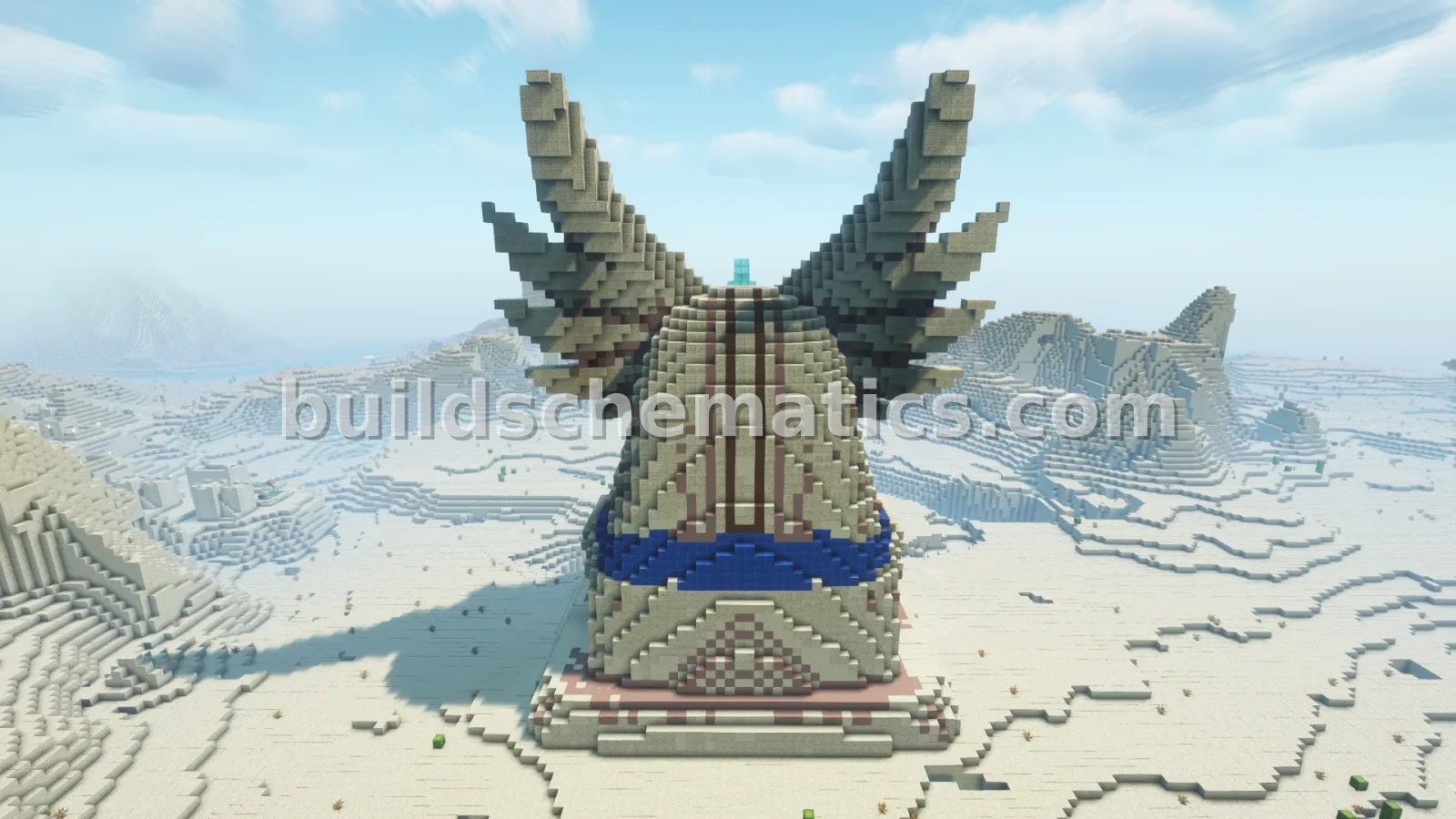 Egyptian God Nether Portal Statue Build — view 3
