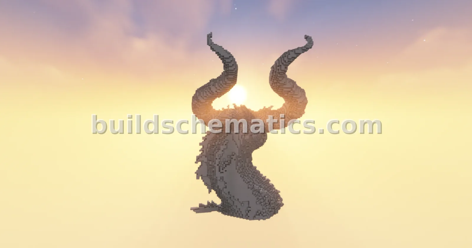 Minecraft Head Goat Statue Build — view 3