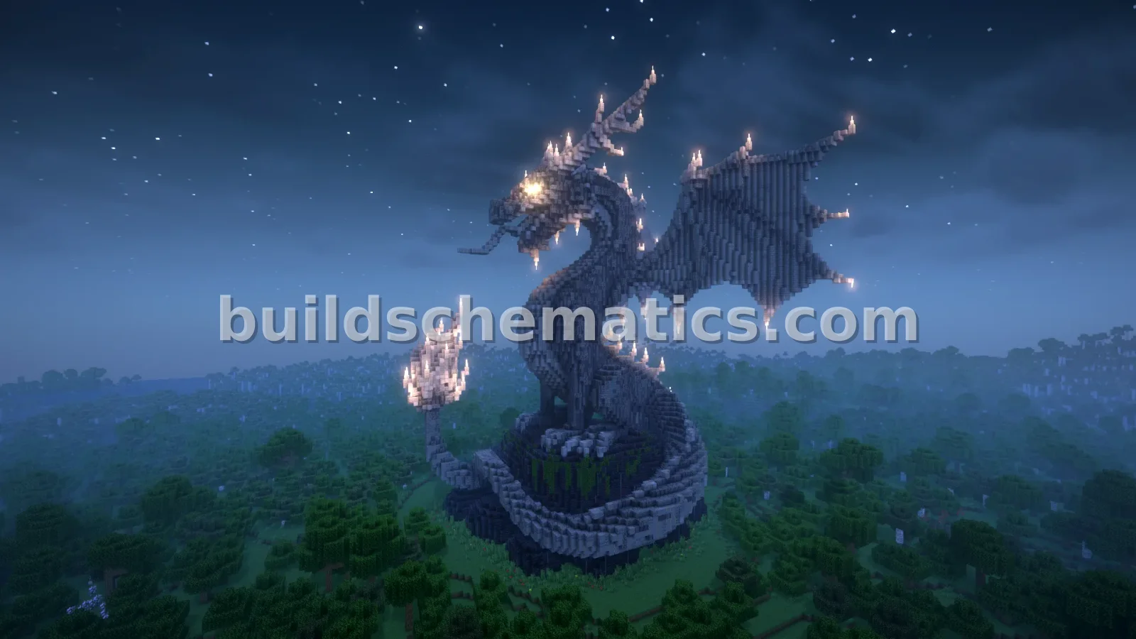Gray Dragon Statue — view 4