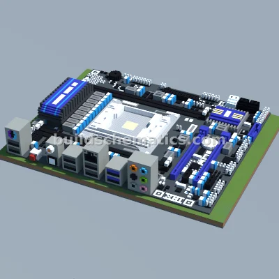MSI Intel X79MA-GD45 Motherboard Pixel Art