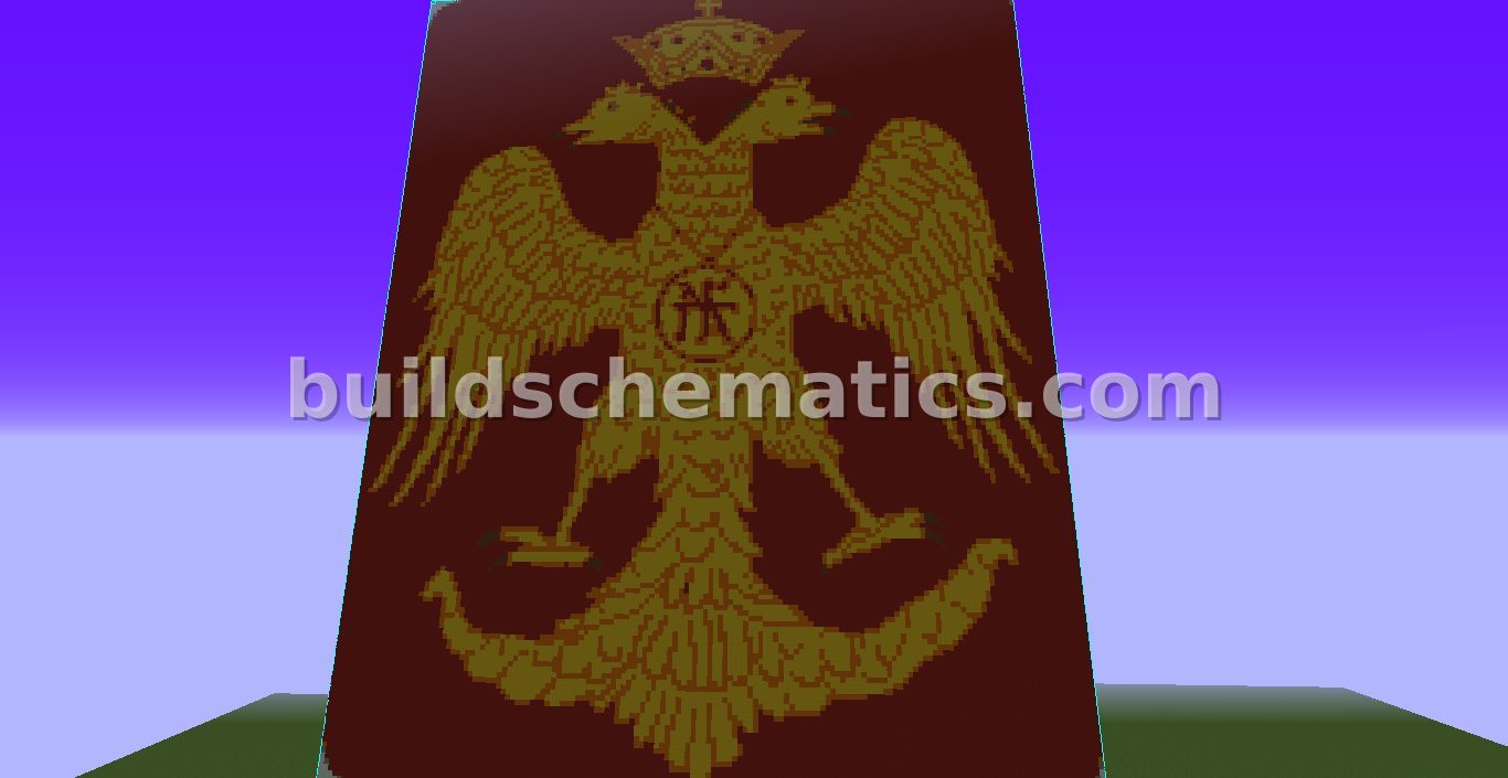 Roman Empire Flag Pixel Art — view 3