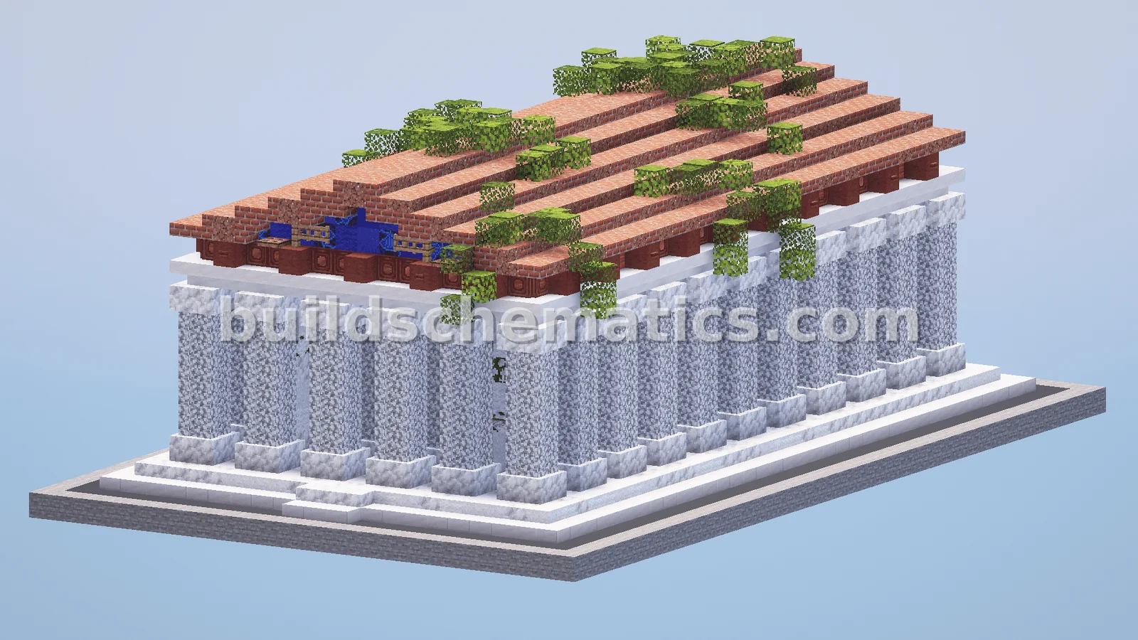 Ancient Greek Temple - Gray Concrete & Diorite