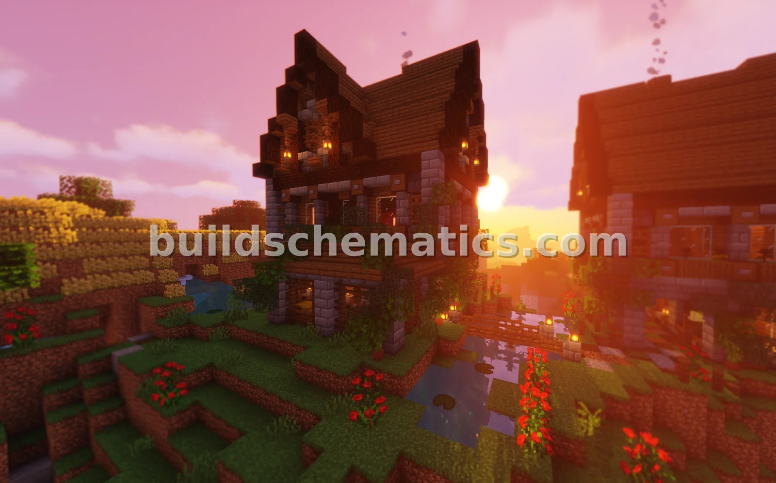 Medieval Spruce House With Pond And Stable — view 3