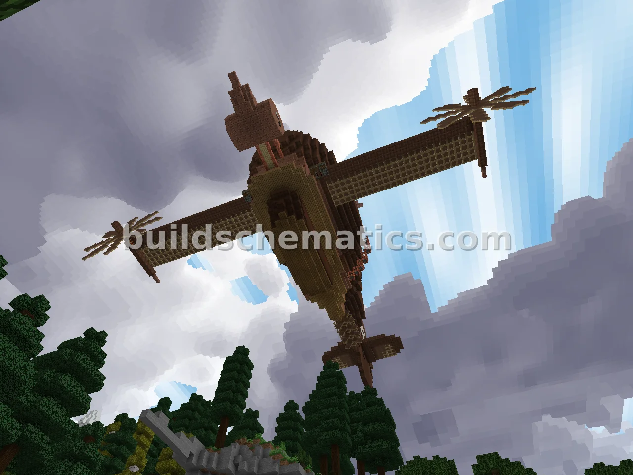 Tiger Moth Airship from Castle in the Sky — view 4