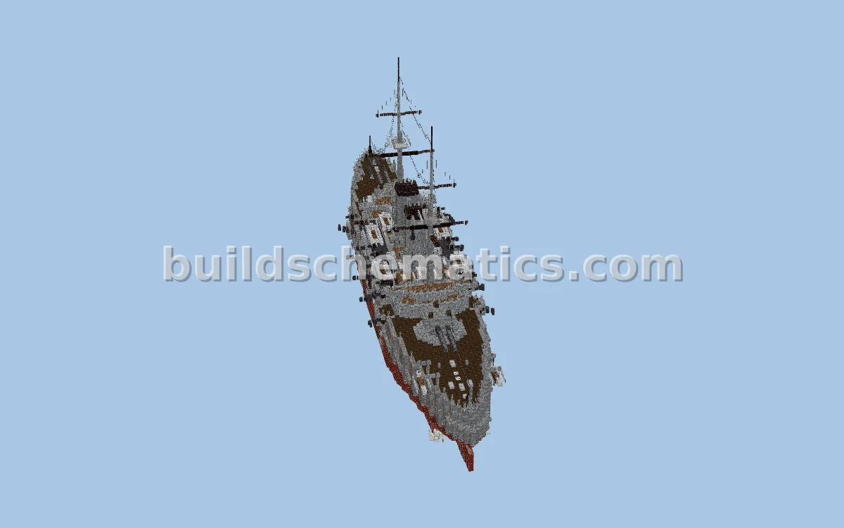 Mikasa Battleship Schematic
