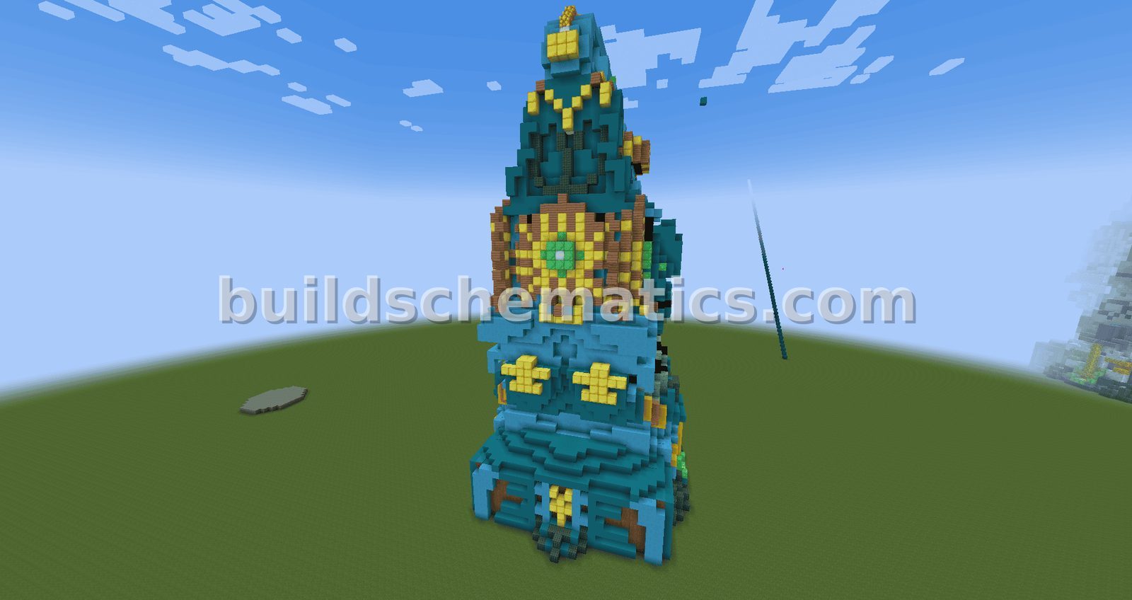 Aztec Statue Blue — view 2