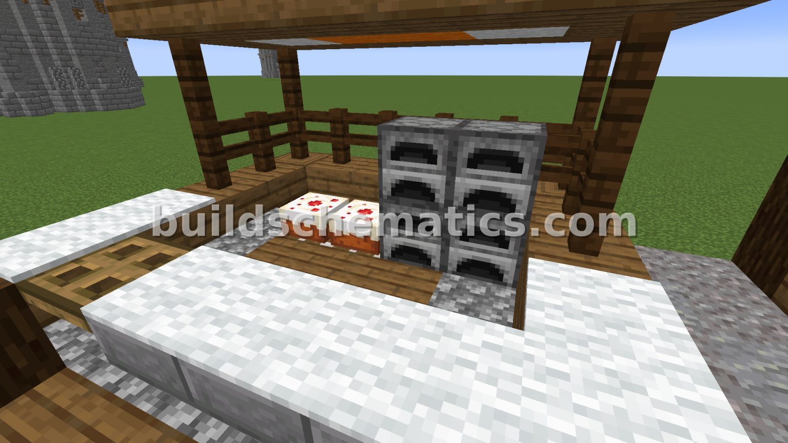 Medieval Fortress Marketplace Structure — view 4