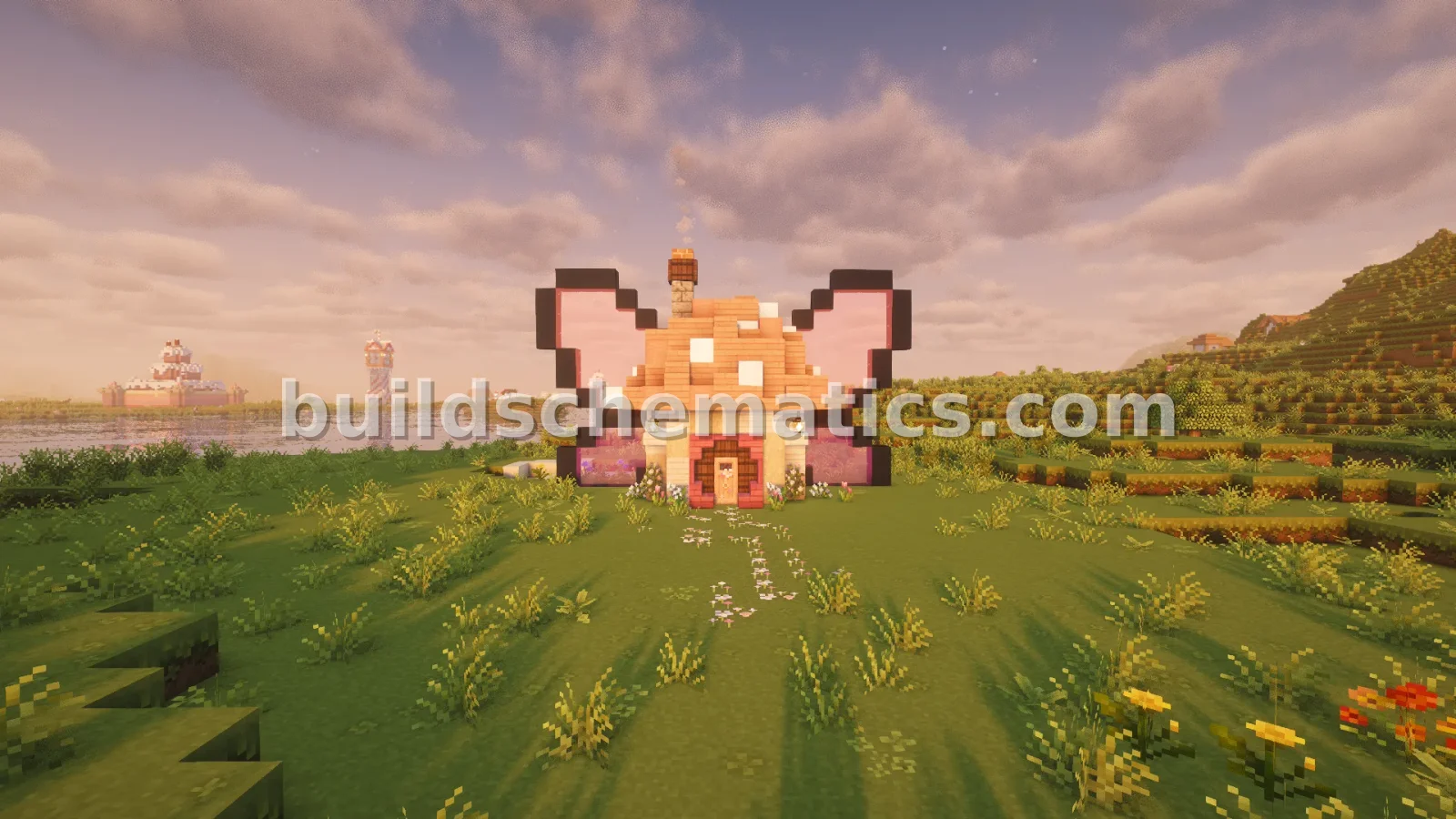 Mushroom Butterfly House Minecraft Build