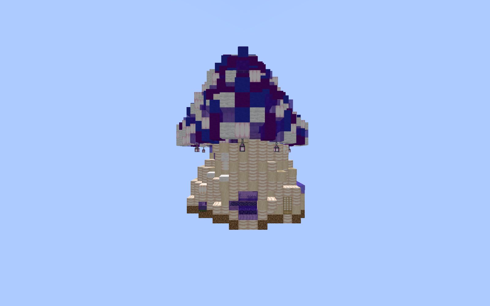 Cute Purple Mushroom Structure