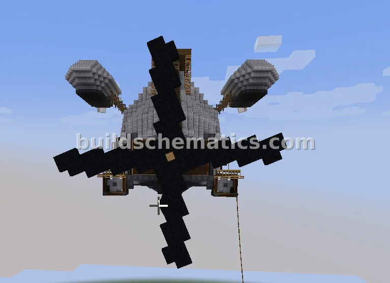 Medieval Steampunk Frigate Airship — view 3