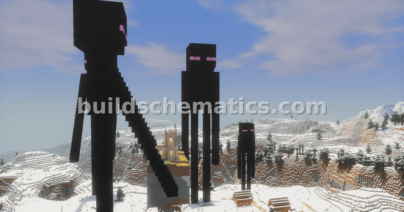 Enderman Statue With Block — view 2