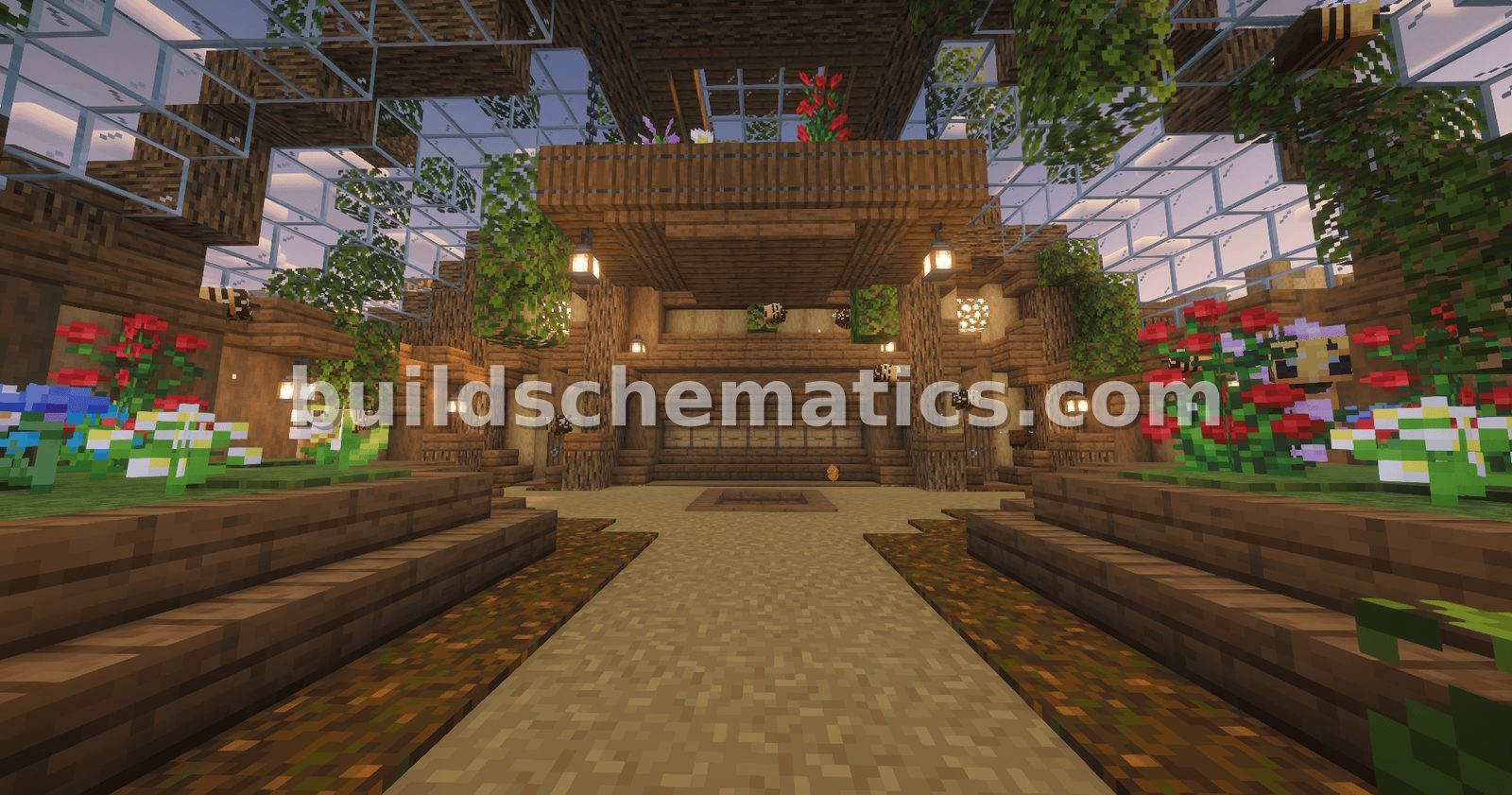 Decorated Bee Farm Greenhouse — view 2