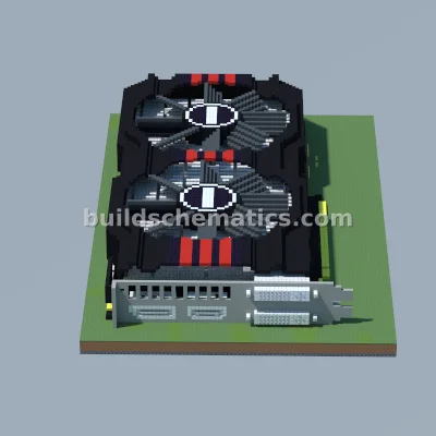 Dual Fan Graphics Card Pixel Art — view 2