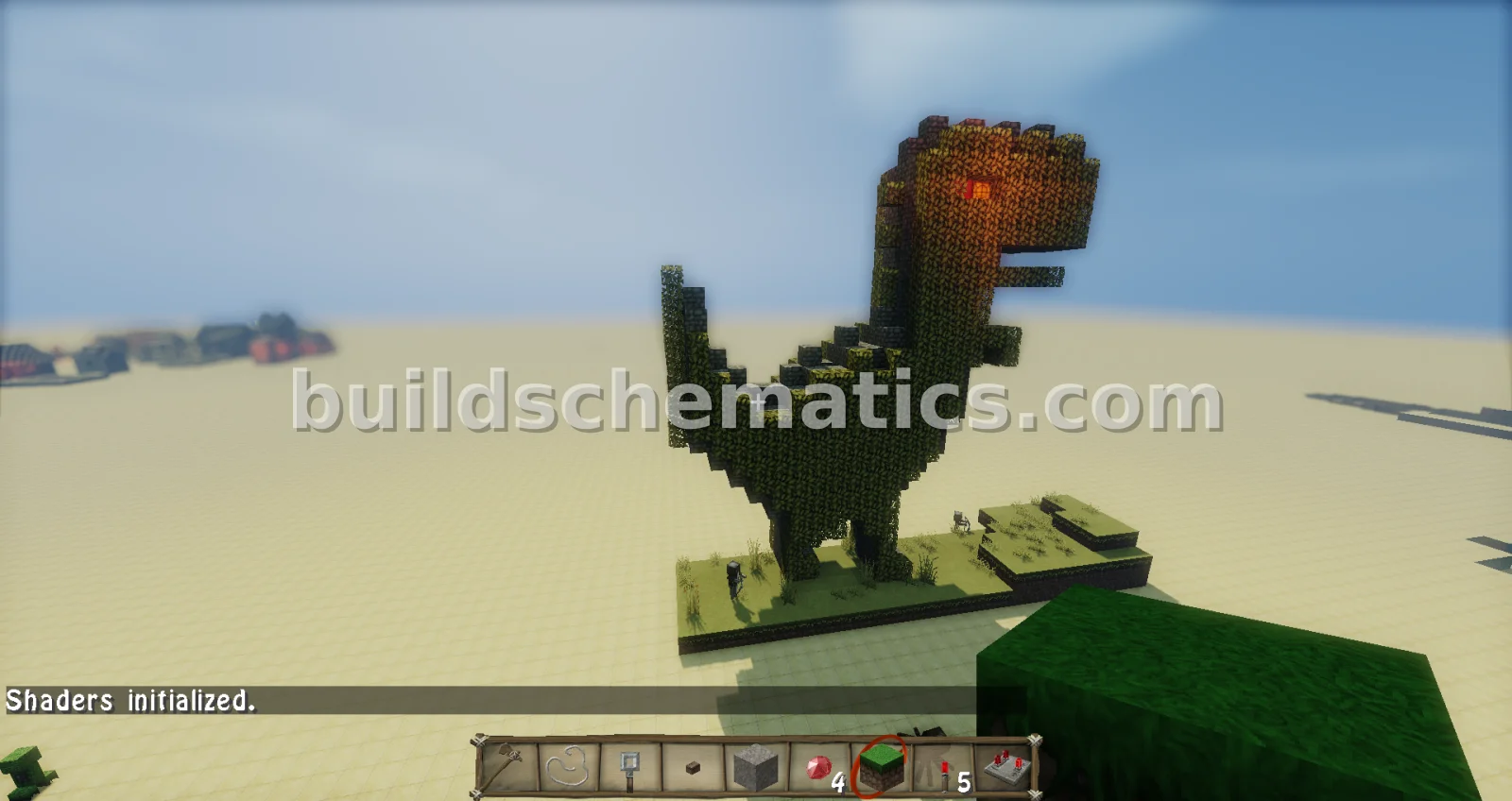 Pixel Art T-Rex Sculpture — view 2
