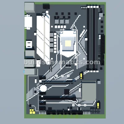 ASUS Z370-P Motherboard Pixel Art — view 3