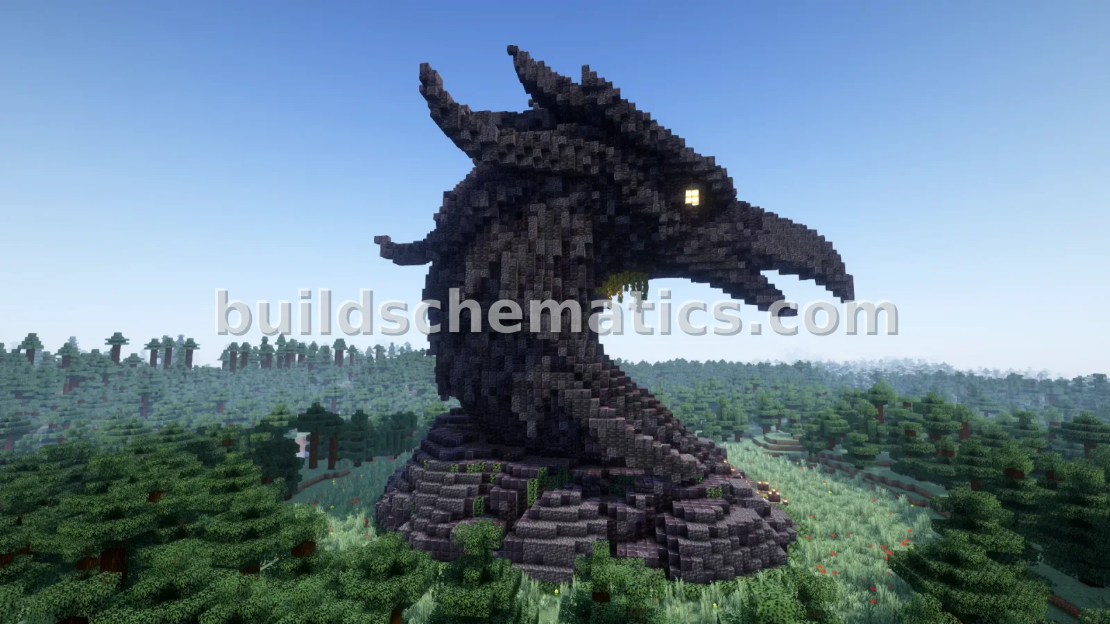 Raven Nether Portal Statue — view 2