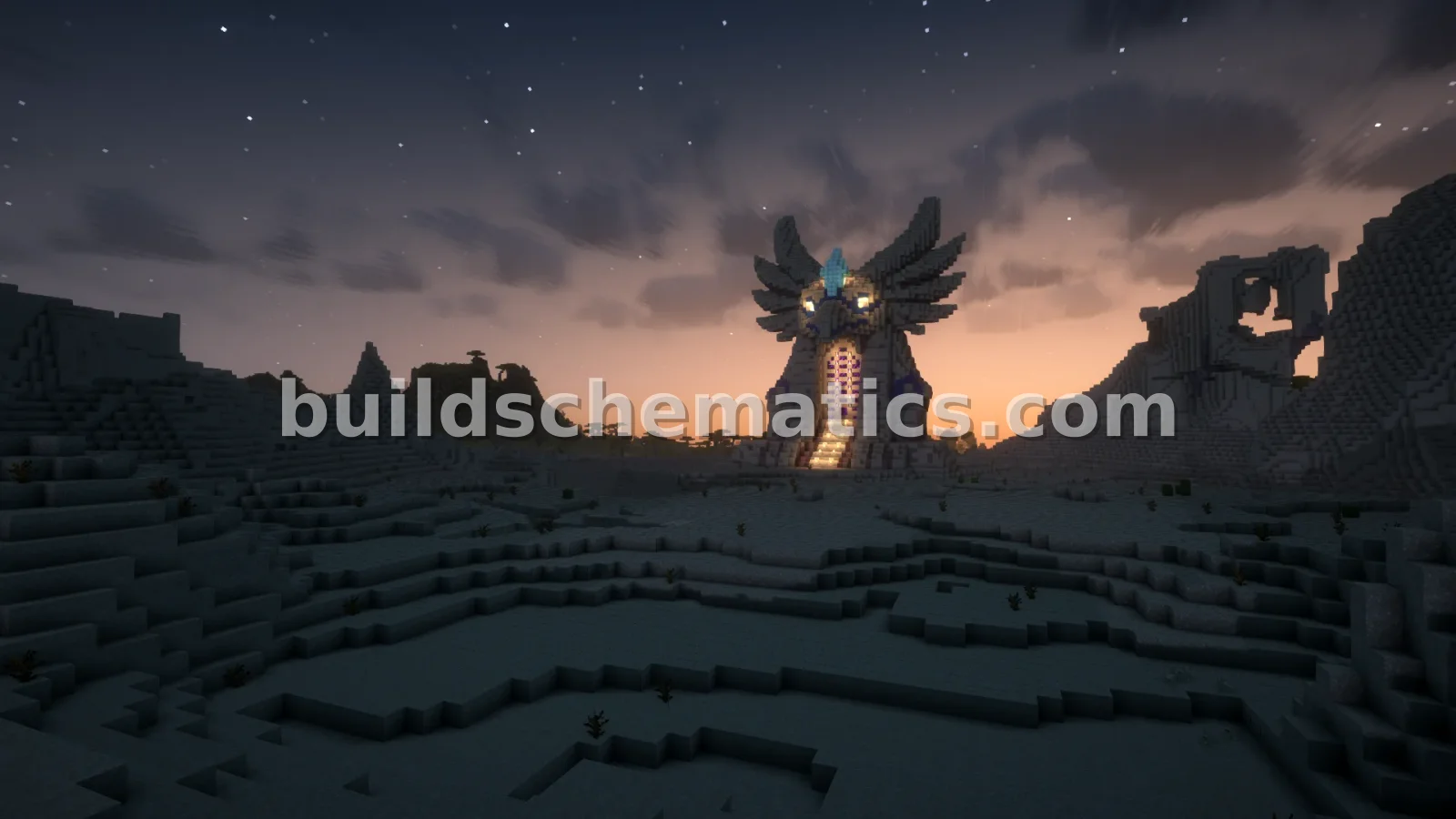 Egyptian God Nether Portal Statue Build — view 5