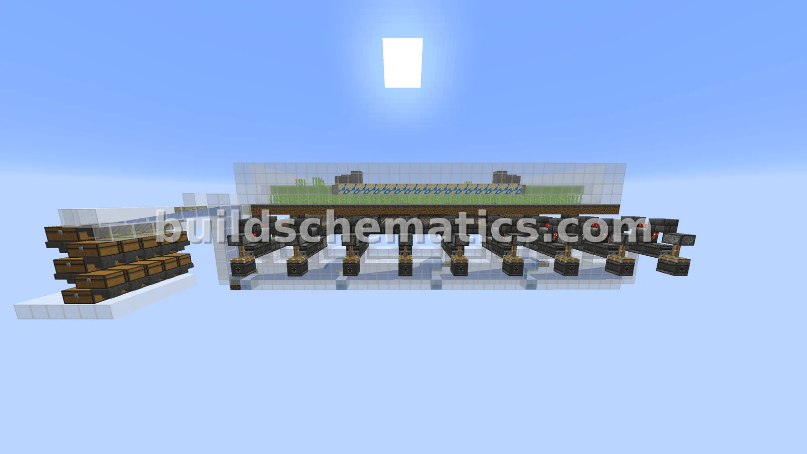 Automated Sugar Cane Farm with Slime Block Flying Machines — view 5