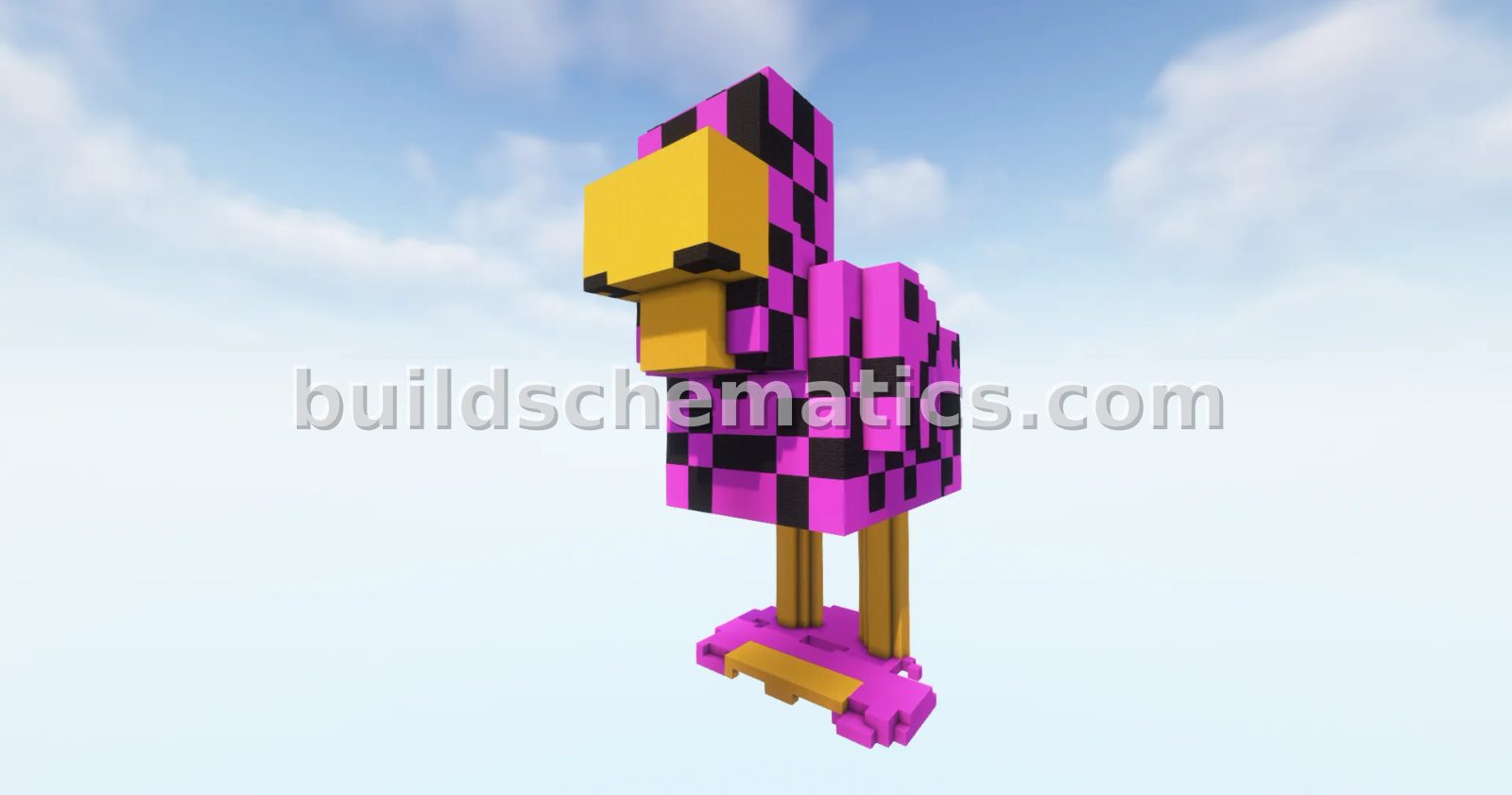 Minecraft Chicken Bug Statue Decoration
