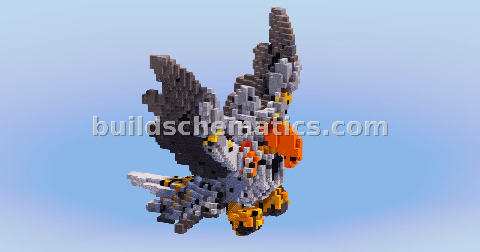 Mega Staraptor Pokemon Statue