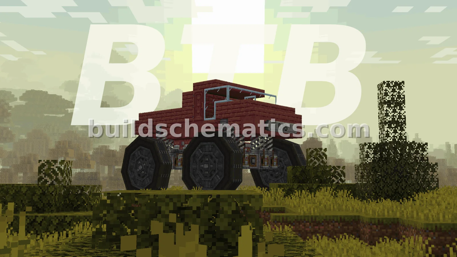 Monster Truck Red Vehicle