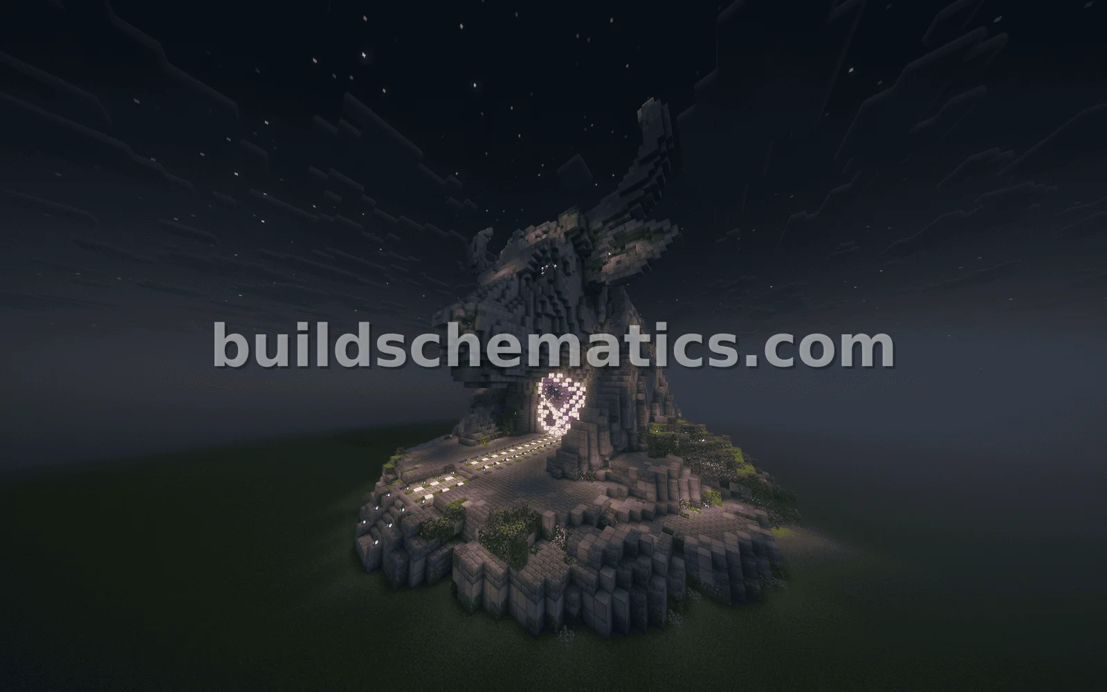 Bull Head Nether Portal Statue Design — view 3